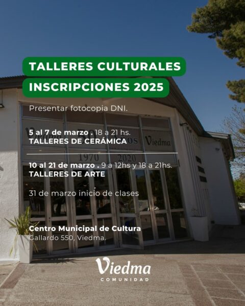 Comienzan las inscripciones para los talleres culturales municipales