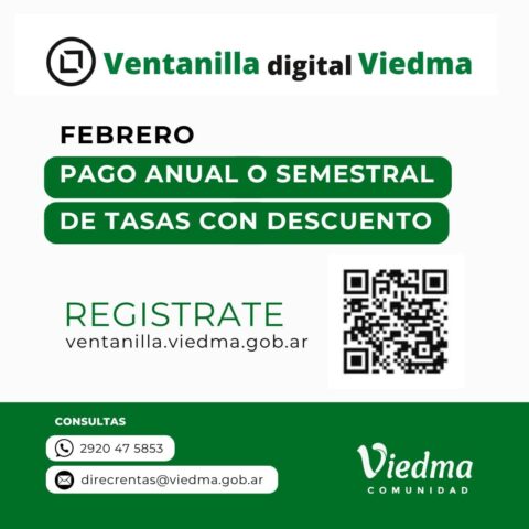 Está vigente el pago anual de tasas, con importantes descuentos