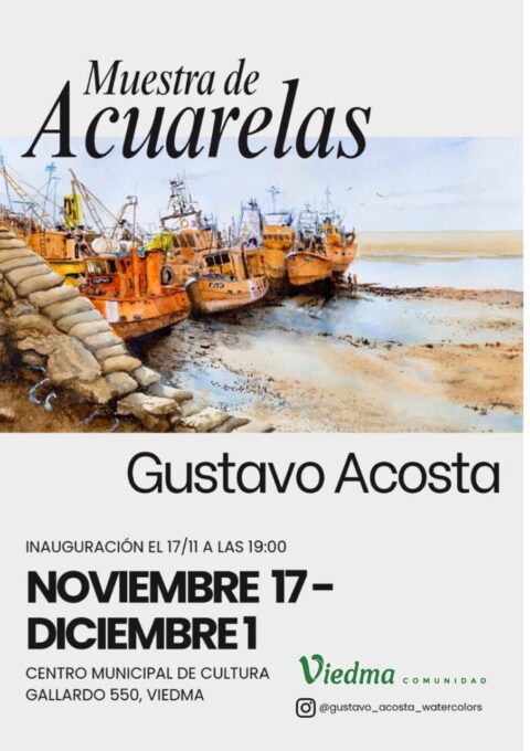 Muestra “Acuarelas”, de Gustavo Acosta, en el Centro Municipal de Cultura