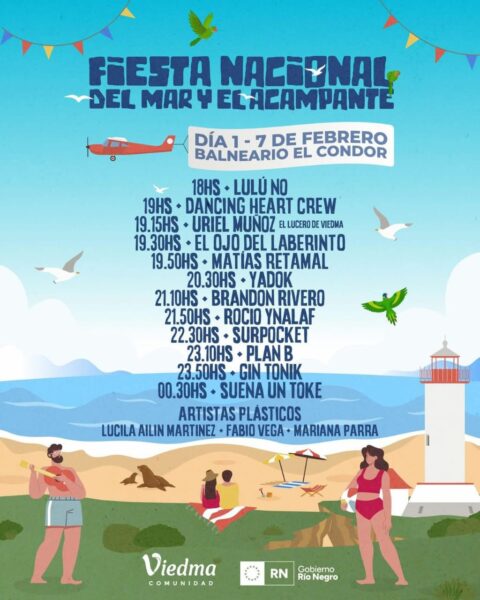 Con corte de cinta y destacada grilla de artistas arranca este sábado la Fiesta Nacional del Mar y el Acampante