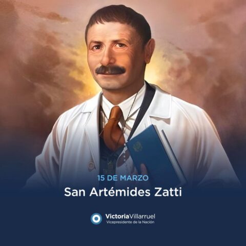 El homenaje de Villarruel a San Artémides Zatti