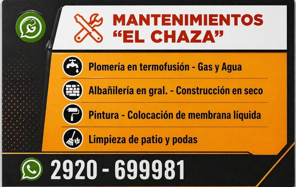 MANTENIMIENTOS EL CHAZA MANTENIMIENTOS EL CHAZA