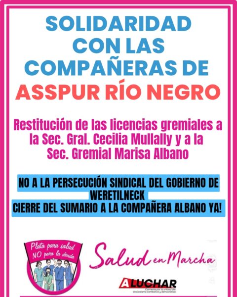 Persecución a las trabajadoras de ASSPUR