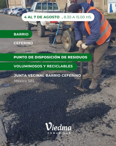 El Plan Integral de Limpieza llega al barrio Ceferino