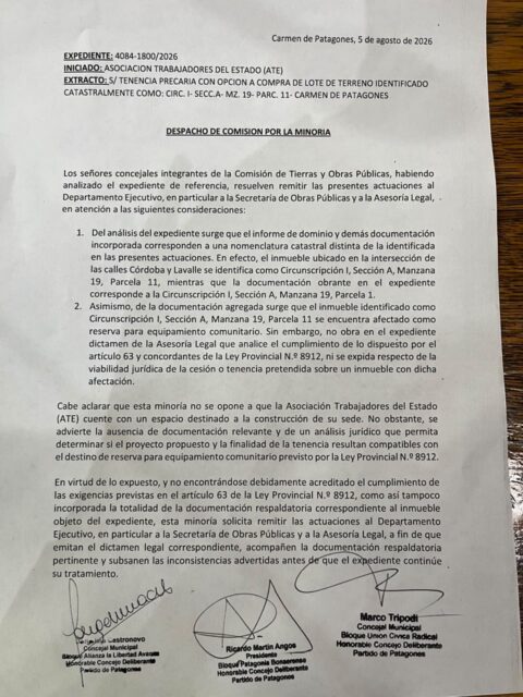 En ningún momento nos opusimos a que el gremio reciba un terreno
